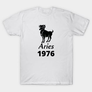 Black Aries Zodiac 1976 T-Shirt